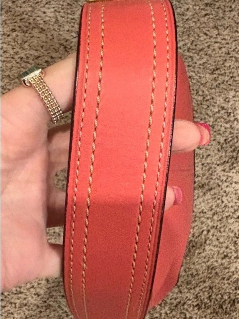 Y2K Coach Legacy Ali RARE € 65th Anniversary Coral Pink M/L Shoulder bag - Picture 8 of 10